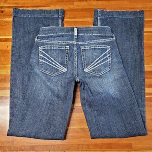 NEW 27 x 35 Long Tall Ariat Aisha Trouser Denim Wide leg jeans